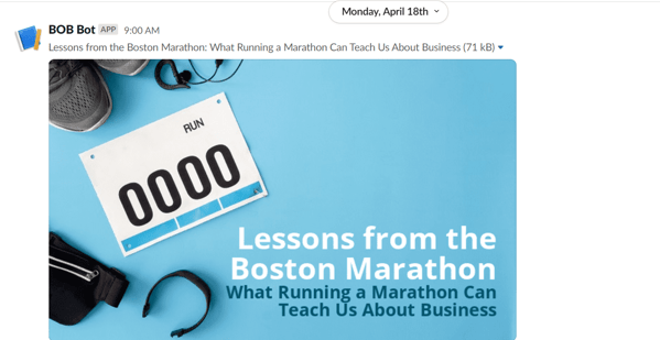 Boston Marathon lesson